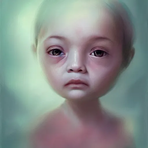 Prompt: sad and cute face of baby sey made by nebula space, face only, model shot, big eyes, pencil drawing, pastel, smooth, soft lights, magic by marc simonetti