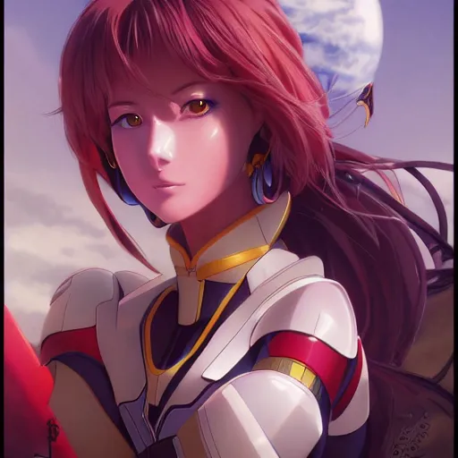 Image similar to An anime portrait of beautiful girl still from robotech 1985 by Stanley Artgerm Lau ,WLOP Rossdraws ,James Jean, Andrei Riabovitchev, Marc Simonetti and Sakimicha , HD 4k