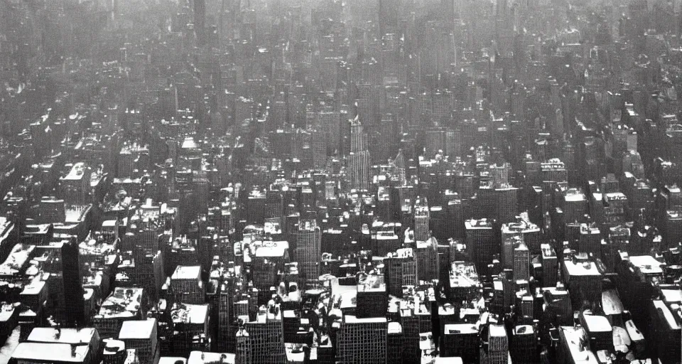 Prompt: image of new york in the winter, black and white photograph by andre kertesz