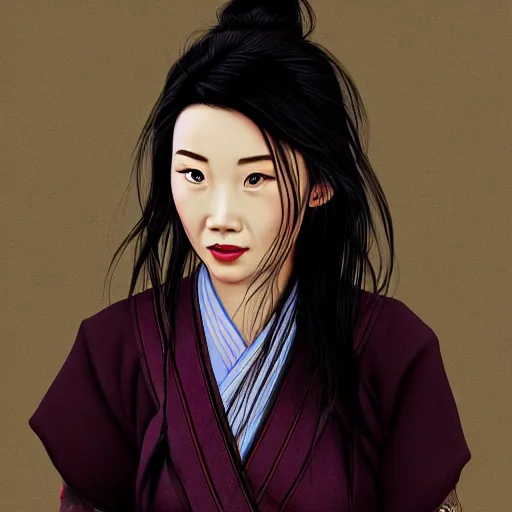 Image similar to realistic photo of mulan, realism, person, high detail, portrait,