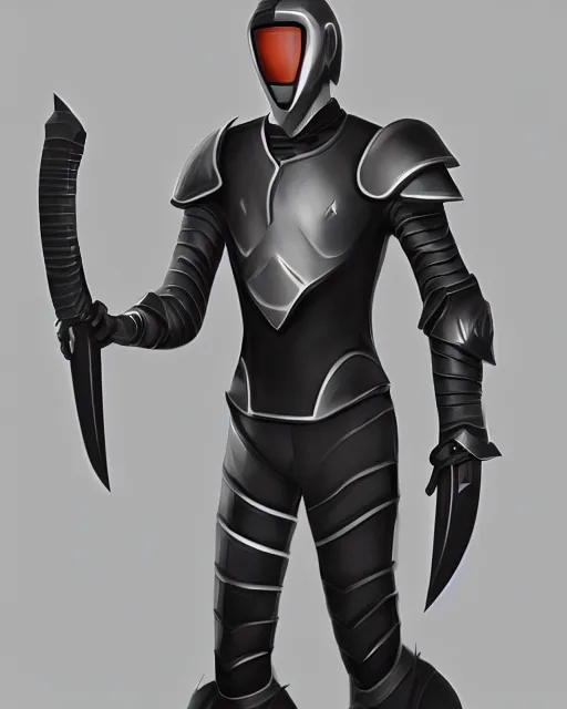 Image similar to digital illustration of a sleek futurstic warrior, curved smooth armor, holding a curved futuristic weapon | | epic - fine - clean, polished, trending on artstation, brush strokes