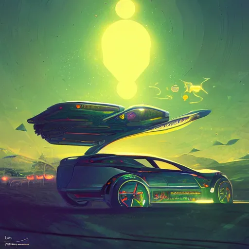 Prompt: solarpunk hovercar, clean energy, green technology, highway, sunny day, futurism, intricate, glow, highly detailed, peaceful, utopia, bright, digital painting, artstation, concept art, smooth, sharp focus, epic landscape, art by akihiko yoshida and tim mcburnie and anato finnstark