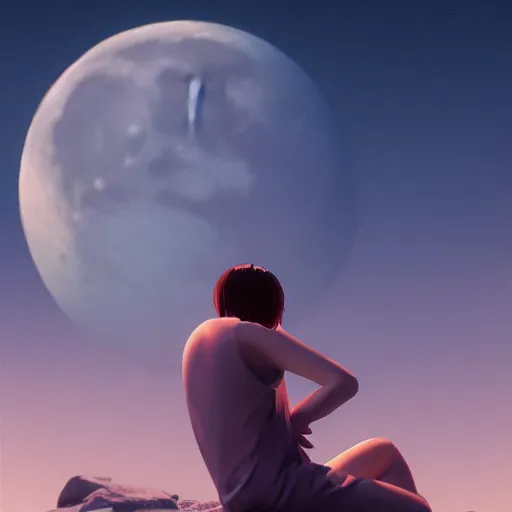 Image similar to moon, by wlop, by ilya kuvshinov, ultra realistic, octane render, unreal engine 5, 8 k