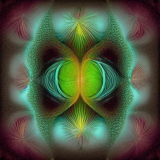 Prompt: Surreal interpretation of Fractal Art in the style of Missy Gainer, deviantart