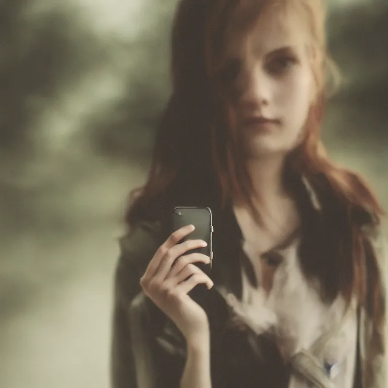 Prompt: cute annie leonhart holding taking a photo of me wallpaper, beautiful face, pale skin, rule of thirds, cinematic lighting, rainy weather, melancholy atmosphere, volumetric light, realistic reflections, sharp focus, backlit, model agency, instagram photo, shot on iphone 1 3 pro max, beauty filter, postprocessing