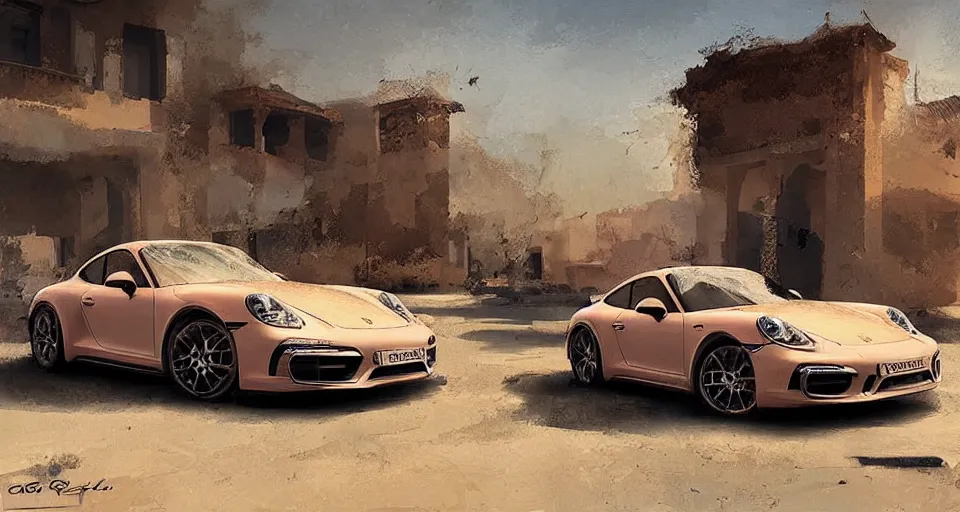 Prompt: Porsche in marrakech, digital art,ultra realistic,ultra detailed,art by greg rutkowski