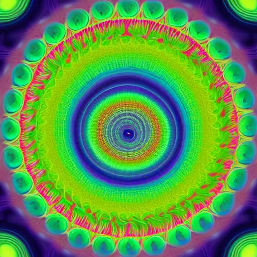 Prompt: psychedelic fractal minimalist circle render, intense spirals, 4k, artstation, cgsociety