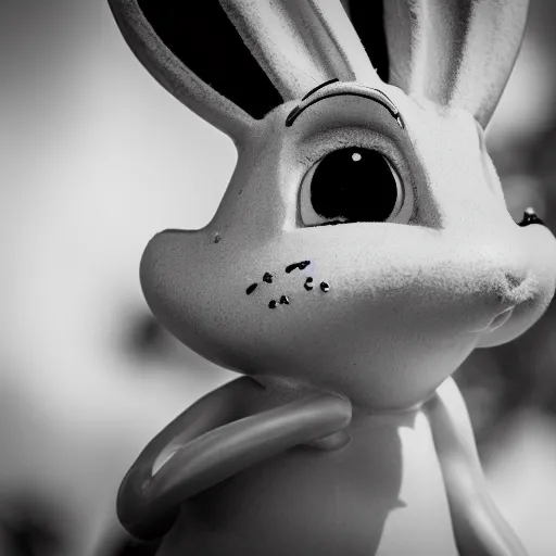 Prompt: a professional photo of bugs bunny, f / 1. 4, 9 0 mm, anatomically correct