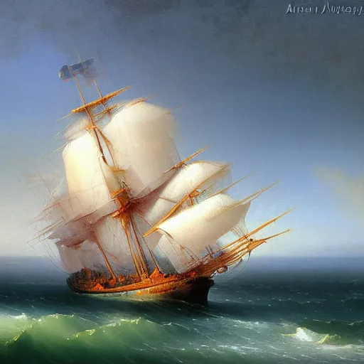 Image similar to Art made by Aivazovsky Ivan