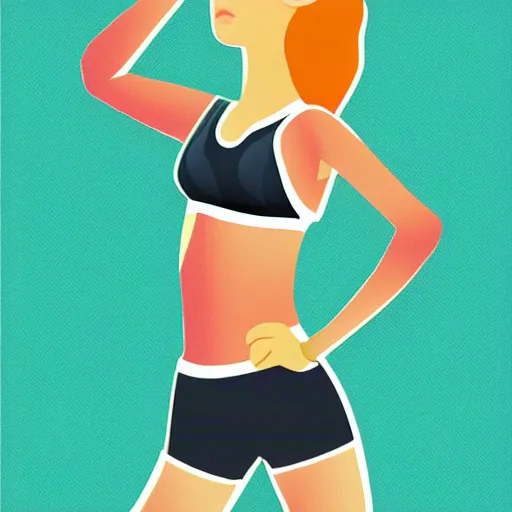 Prompt: conscious athlete, cute slick digital art, figure, generic