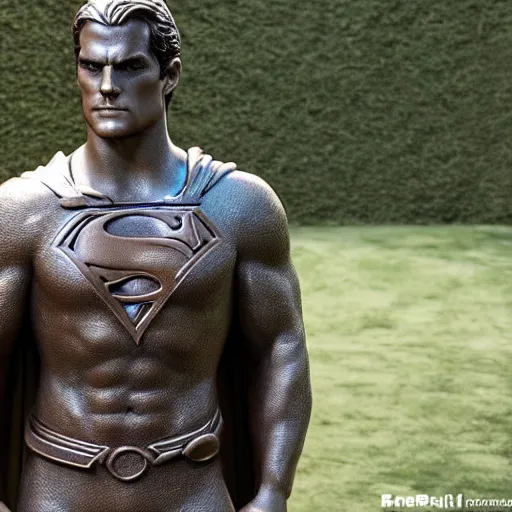 Prompt: Henry Cavill as a Bronze statue