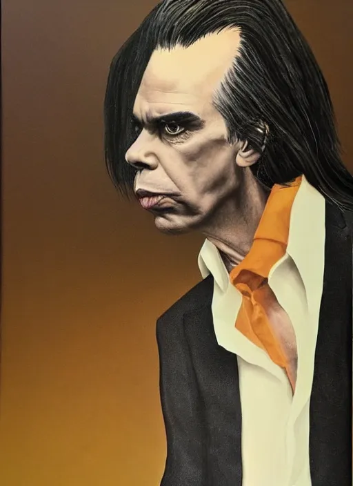 Image similar to Nick cave portrait