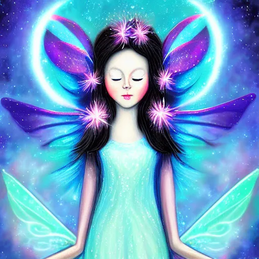 Prompt: astral fairy, digital Painting