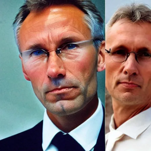 Prompt: Jens Stoltenberg in A-ha take on me