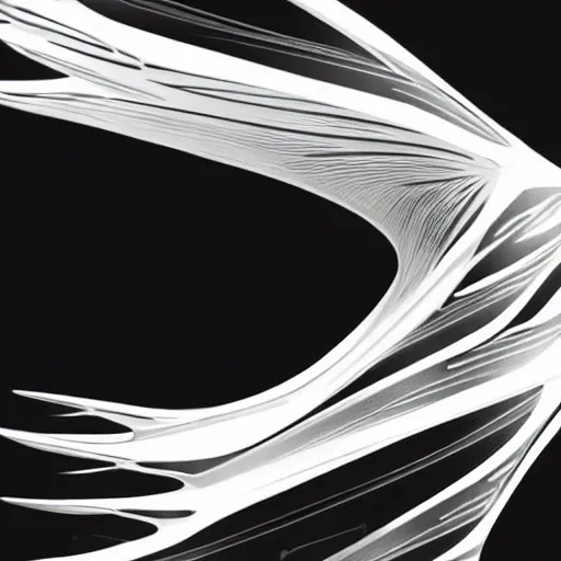 Prompt: smooth curvilinear dragonfly wings pattern by Zaha Hadid