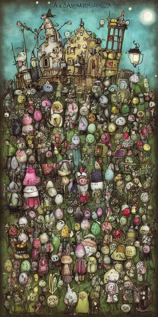 Image similar to a vintage easter parade by alexander jansson