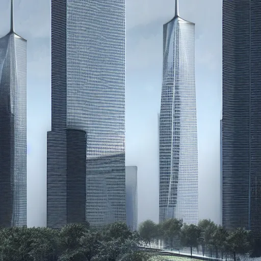 Image similar to the twin towers, photorealistic, extreme detail, beautiful, 8 k,