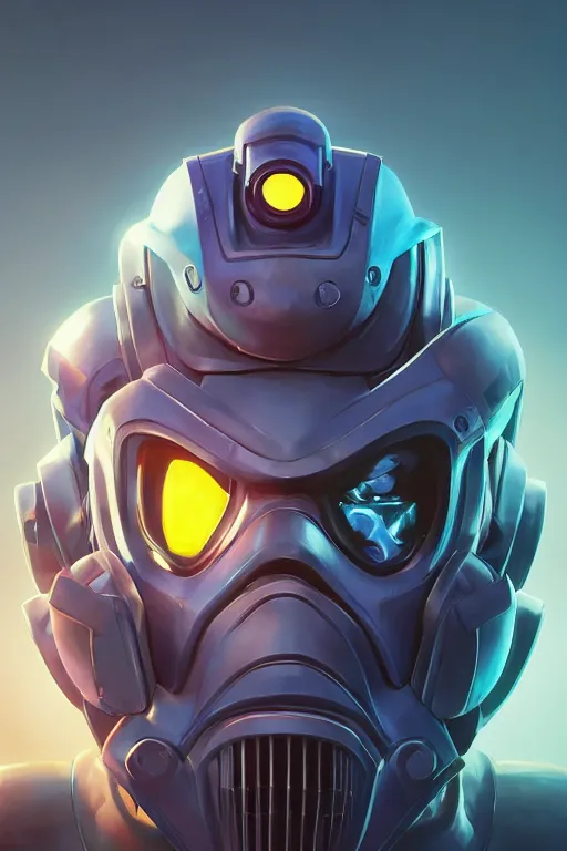 Image similar to epic mask helmet robot ninja portrait stylized as fornite style game design fanart by concept artist gervasio canda, behance hd by jesper ejsing, by rhads, makoto shinkai and lois van baarle, ilya kuvshinov, rossdraws global illumination radiating a glowing aura global illumination ray tracing hdr render in unreal engine 5