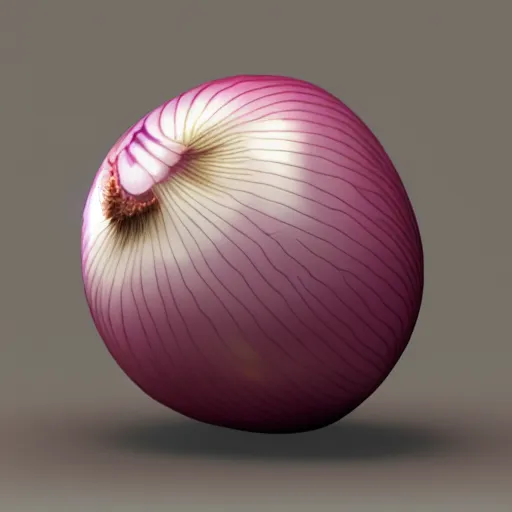 Prompt: onion. very sad face. big eyes. crying. big tears. cartoon, 3 d render