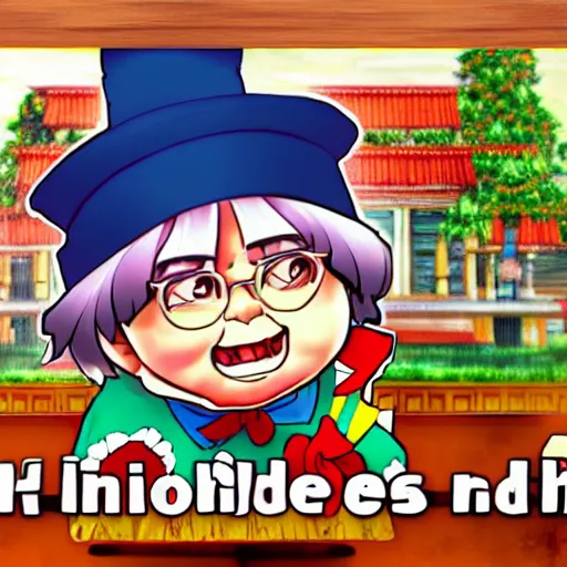 Image similar to screenshot of danny devito as a touhou character