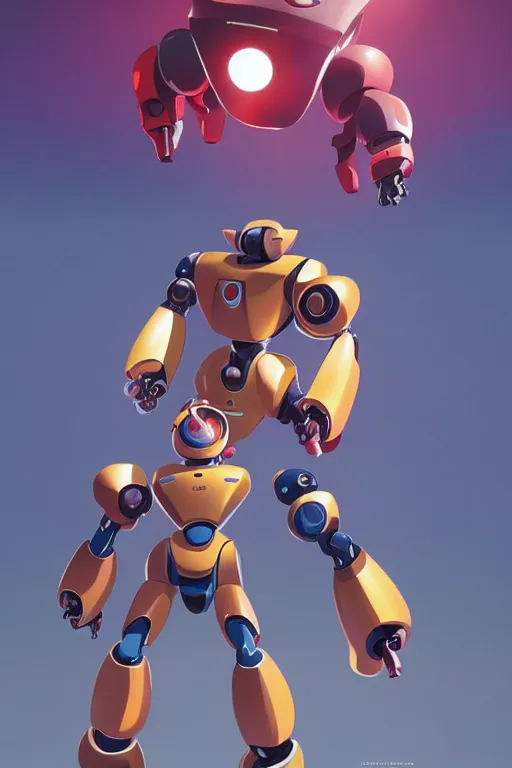 Image similar to metabots medabots medarotto medarot robot minimalist comics, behance hd by jesper ejsing, by rhads, makoto shinkai and lois van baarle, ilya kuvshinov, rossdraws global illumination ray tracing hdr radiating a glowing aura