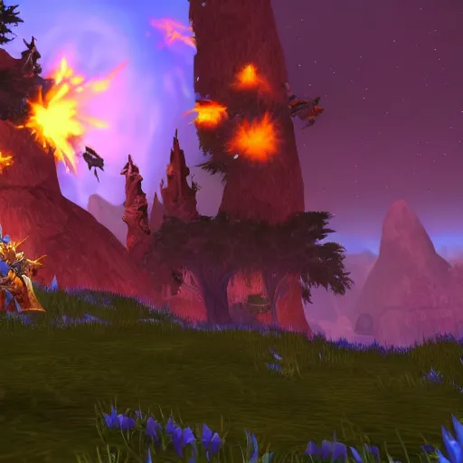 Prompt: World of Warcraft Screenshot.