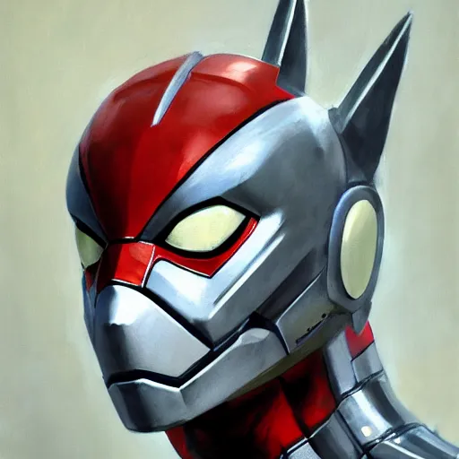 Image similar to greg manchess portrait painting of armored spiderman ultraman grey fox from metal gear cyborg gay japanese - american hybrid as overwatch character, medium shot, asymmetrical, profile picture, organic painting, sunny day, matte painting, bold shapes, hard edges, street art, trending on artstation, by huang guangjian and ail elvgren and sachin teng