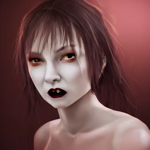 Prompt: close up face ( ( ( ( ( female ) ) ) ) ) male portrait vampire