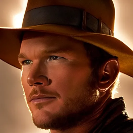 Prompt: stunning awe inspiring chris pratt as indiana jones, movie still 8 k hdr atmospheric lighting