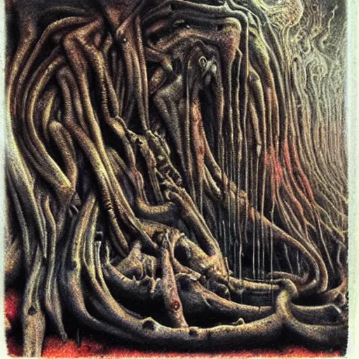 Image similar to acid rich colors, giger beksinski gammell horror king chaos, bleeding colors, big budget movie scene, horror reality, award winning photograph, cinematic lighting, realistic!, hyperrealism, realistic refine flavor, real polaroid picture