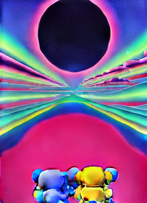 Image similar to nighttime vibes by shusei nagaoka, kaws, david rudnick, airbrush on canvas, pastell colours, cell shaded!!!, 8 k