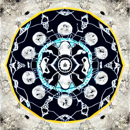 Prompt: polar bear mandala