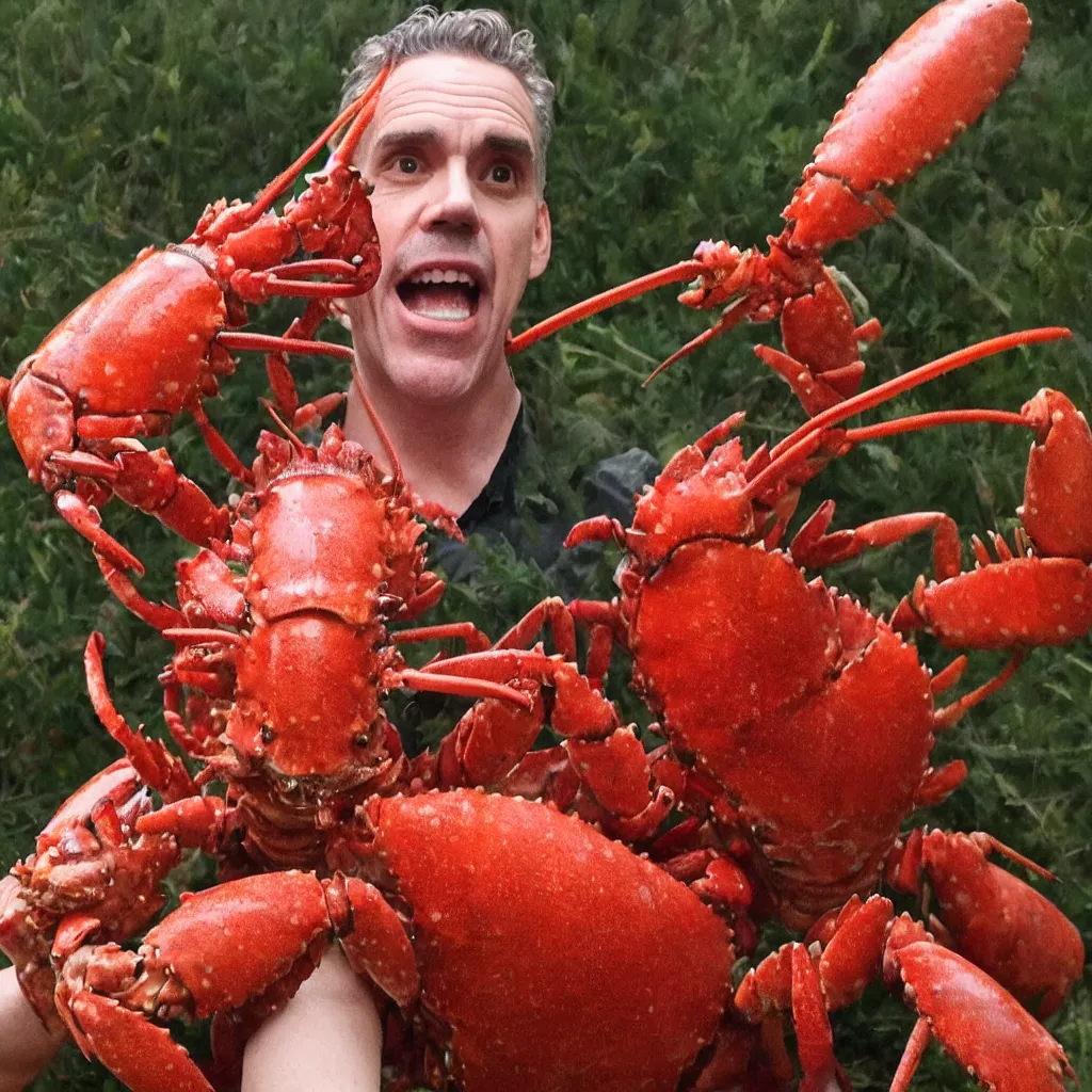 Prompt: Jordan Peterson as a lobster