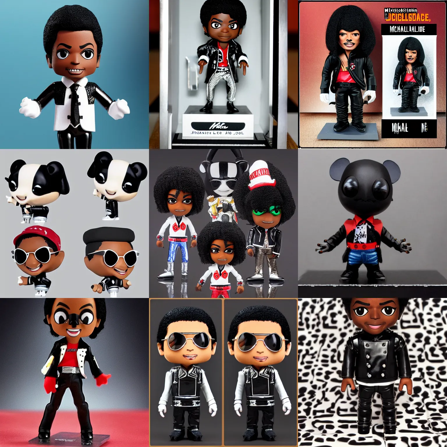 Prompt: black face, michael jackson, michael jackson, michael jackson, michael jackson, michael jackson, michael jackson, michael jackson, michael jackson, ( ( ( mini mouse ) ) ), nendroid, butcher billy style