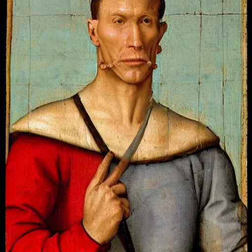 Prompt: A 15th century medieval renaissance oil painting of Jerma985, portrait of Jerma985, grainy, realistic, very realistic, hyperrealistic, highly detailed, very detailed, extremely detailed, very neat, very epic, very cool, detailed, trending on artstation