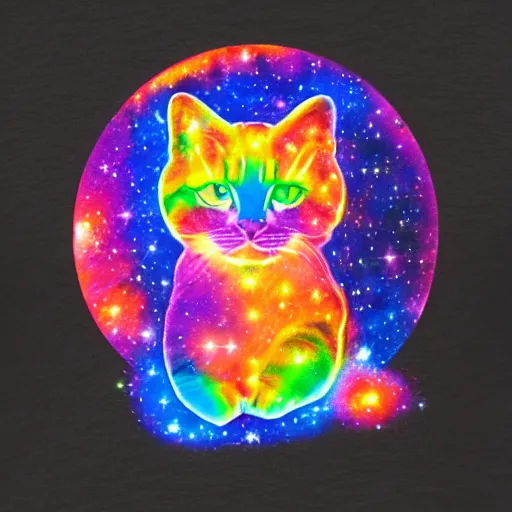 Image similar to rainbow cosmic cat