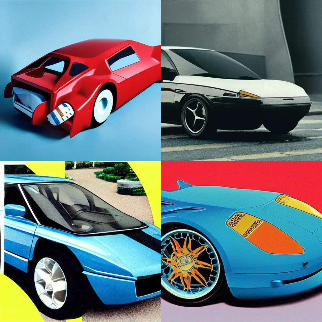 Prompt: “90s design magazine concept of a car made for lobsters”