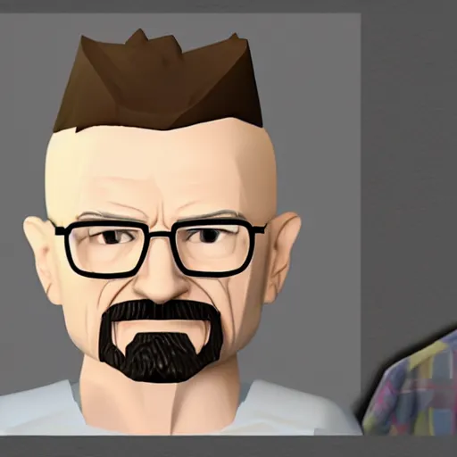 Prompt: walter white in roblox by greg rutkowski