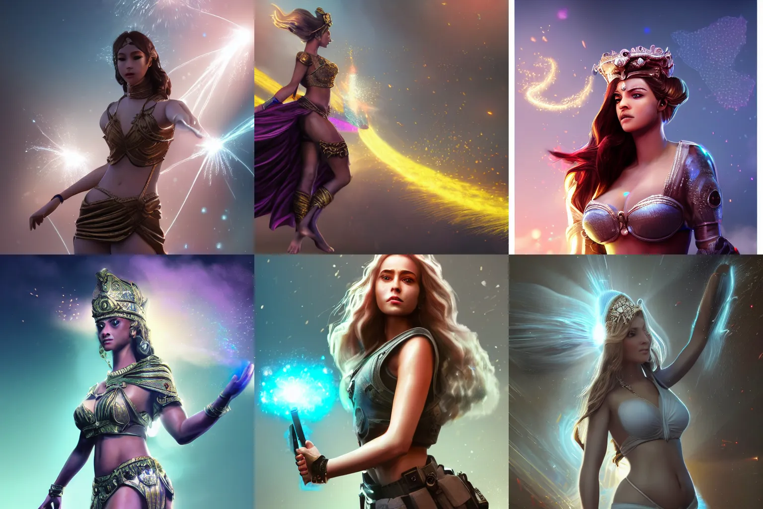 Prompt: a beautiful female goddess of the police character, character is in all its glory, character is in her natural relaxed pose, rim lights, particles and dust in the air, fancy clouds, highly detailed professional photo, dynamic lights, particles are flying, depth of field, trending on artstation, professional illustration, hyper realistic, vray caustics, super detailed, colorful accents, cinematic shot