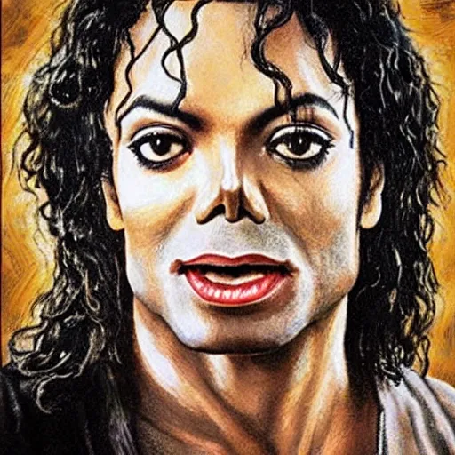 Prompt: a realistic portrait of michael jackson as jesus christ