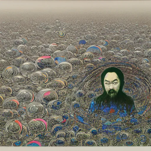 Image similar to takashi murakami and zdzisław beksiński