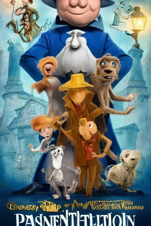 Image similar to disney the phantom tollbooth movie poster, cgi, cinema, realistic