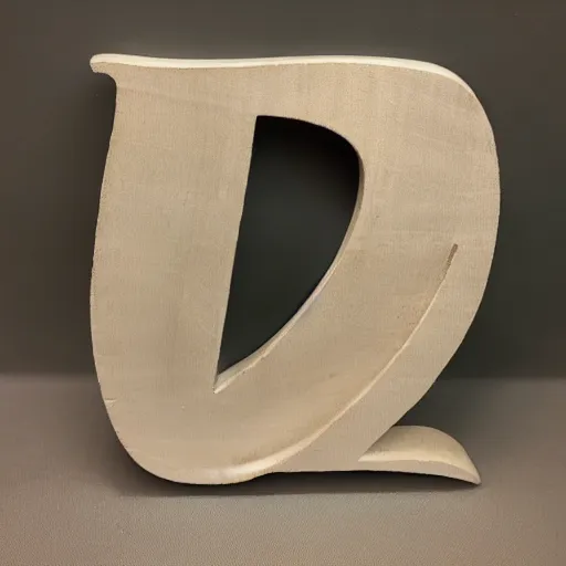 Prompt: letter m carving