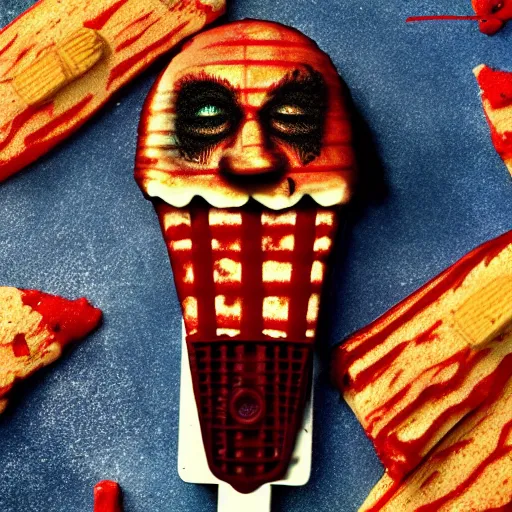 Image similar to freddy krueger ice cream pop, realistic photography, high detailed