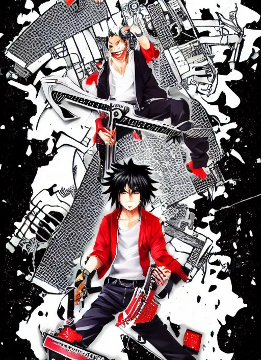 Prompt: the japanese manga chainsaw man by fujimoto tatsuki