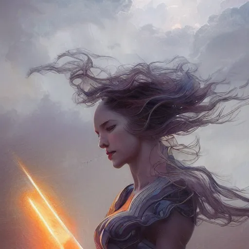 Prompt: giant storm and lots of lightning over a future stadium, intricate, highly detailed, digital painting, artstation, concept art, matte, sharp focus, illustration, art by artgerm and greg rutkowski and alphonse mucha