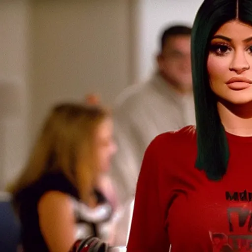 Prompt: still full shot photo of kylie jenner in malcolm in the middle