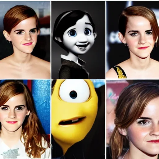 Image similar to pixar animation of emma watson, dreamworks