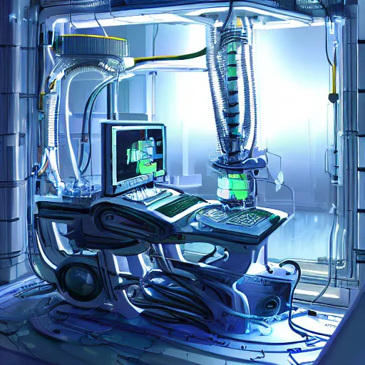 futuristic computer room