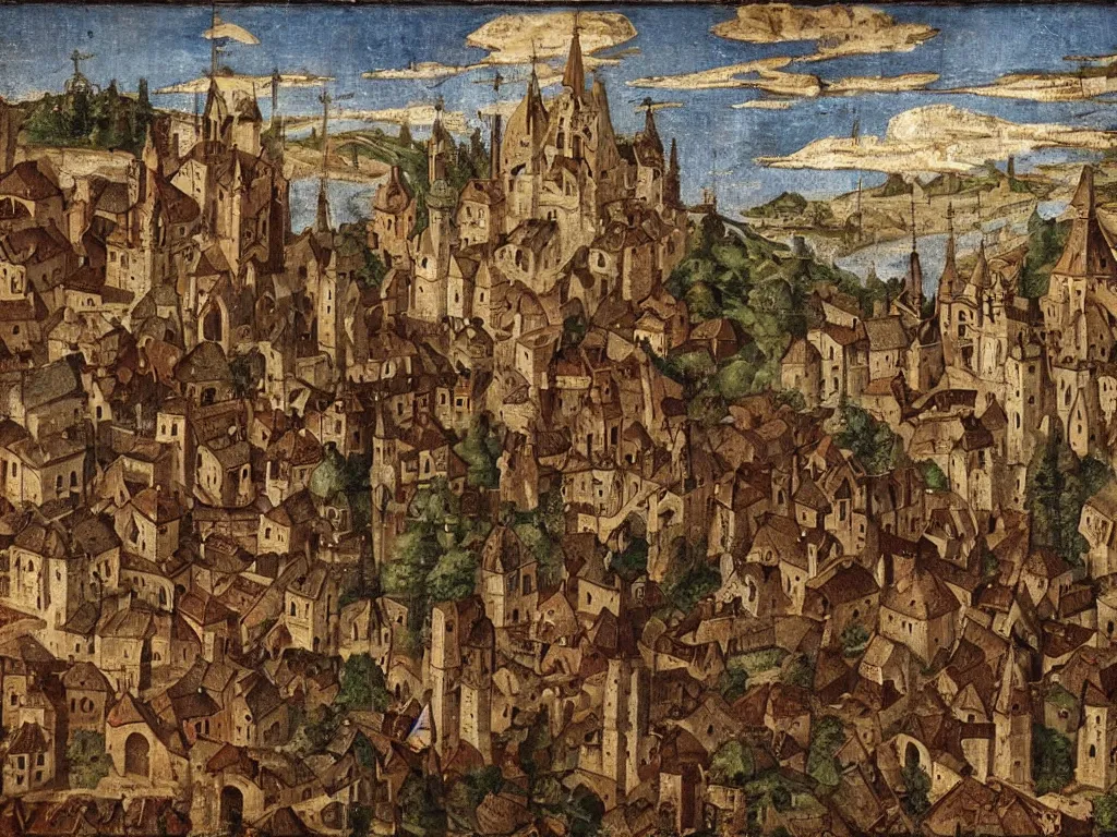 Prompt: medieval scenic